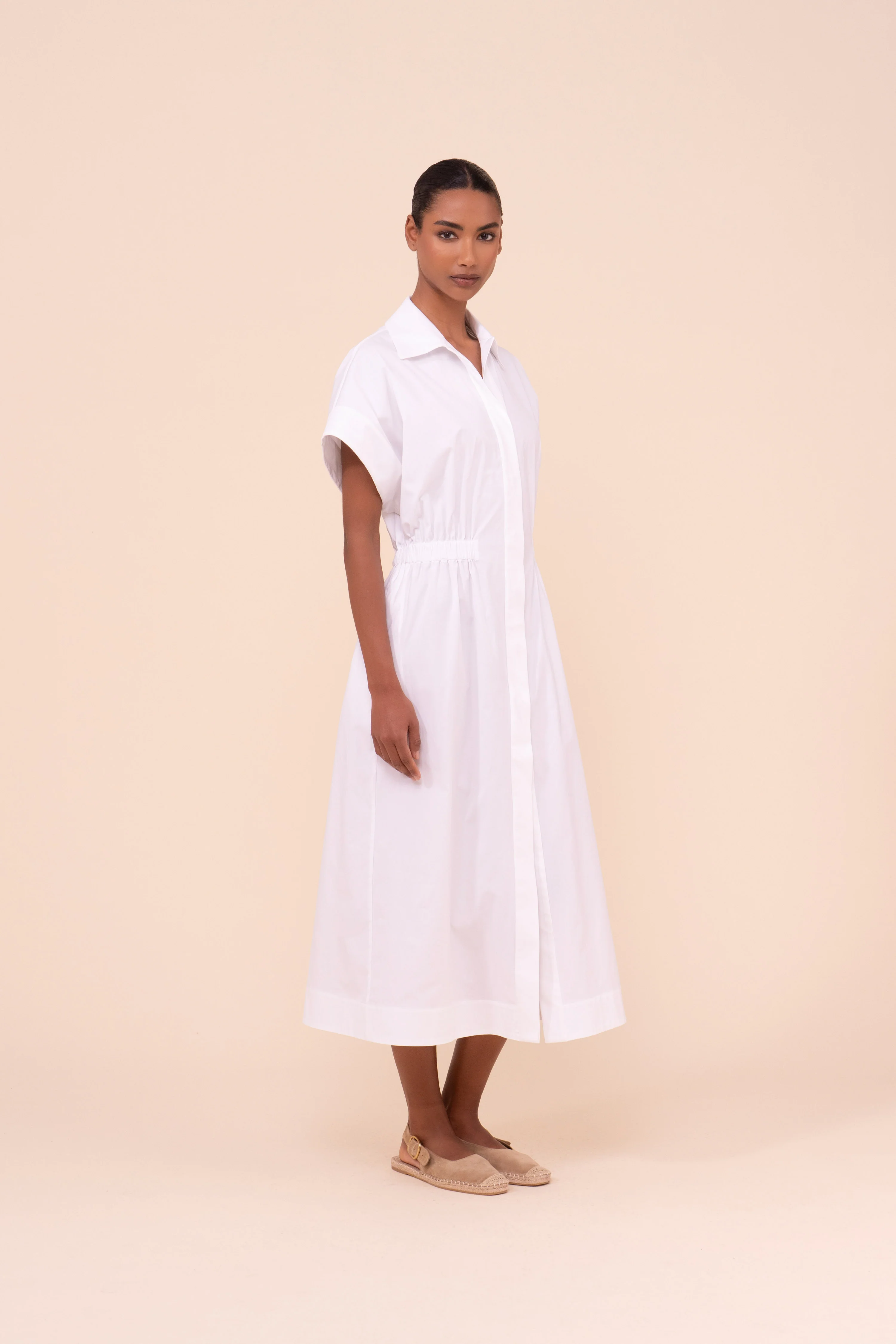 Soler Cotton Poplin Long Dress